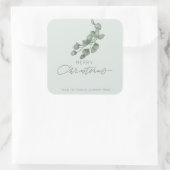 Custom Branded Bedrijfsnaam Merry Christmas Vierkante Sticker (Tas)