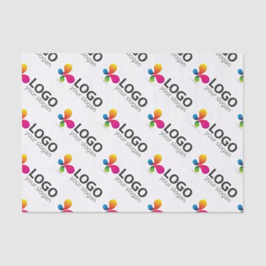 Custom branded betegelde logo bericht tissuepapier (Voorkant)