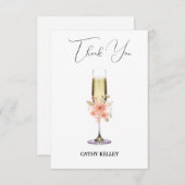 Custom Branded Brunch en Bubbly Vrijgezellenfeest Bedankkaart (Voorkant / Achterkant)