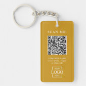 Custom Branded Business Logo QR Code Modern Sleutelhanger (Voorkant)