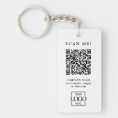 Custom Branded Business Logo QR Code Modern Sleutelhanger (Voorkant)