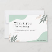 Custom Branded Eenvoudige Moderne Bruiloft Bedankkaart (Voorkant)