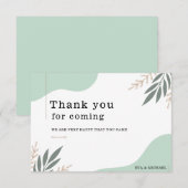 Custom Branded Eenvoudige Moderne Bruiloft Bedankkaart (Voorkant / Achterkant)