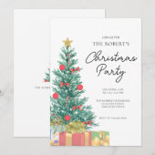 Custom Branded Elegant Christmas Party Uitnodiging (Voorkant / Achterkant)