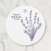 Custom Branded Franse lavendel bloemen Bedankjes Labels (Achterkant)