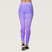 Custom Branded Funny Space pizza leggings de chat (Dos)