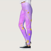 Custom Branded Funny Space pizza leggings de chat (Gauche)
