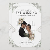 Custom Branded Grey Moderne Bruiloft Uitnodiging (Voorkant / Achterkant)