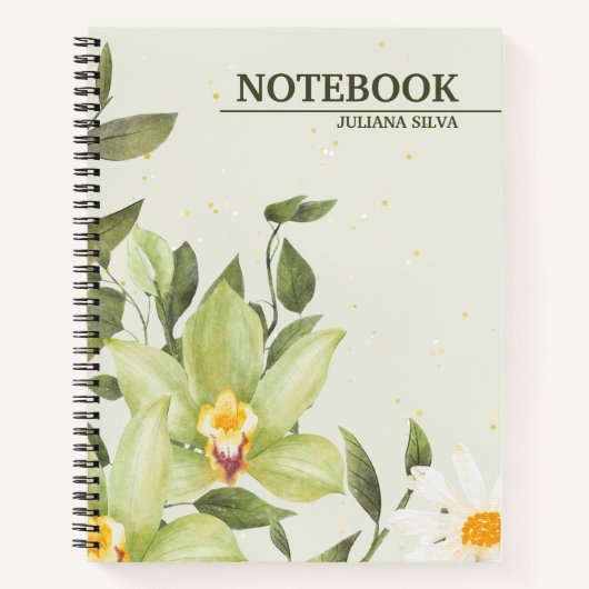 Custom Branded Groene Waterverf Hoesje Notitieboek (Voorkant)