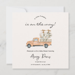 Custom Branded Herfst Pumpkin Baby shower Invitati Kaart