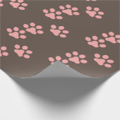 Custom Branded Holographic Pet Puppy Paw Print Cadeaupapier (Hoek)