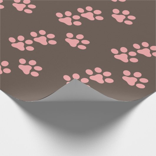 Custom Branded Holographic Pet Puppy Paw Print Cadeaupapier (Hoek)