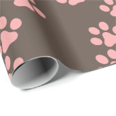 Custom Branded Holographic Pet Puppy Paw Print Cadeaupapier (Rol Hoek)