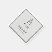 Custom Branded Minimal en Chic | bruiloftsservette Servet (Hoek)