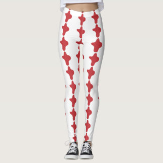 Custom Branded Red Corner patroon moderne Leggings