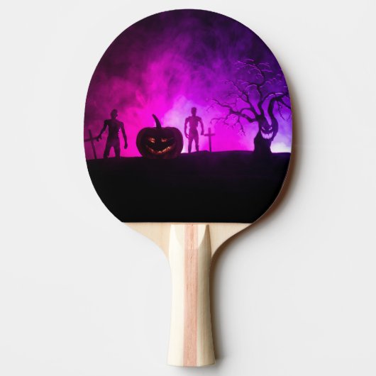 Custom Branded Spooky Halloween Ping Pong Paddle Tafeltennisbatje (Achterkant)