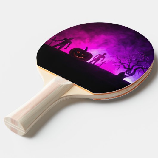 Custom Branded Spooky Halloween Ping Pong Paddle Tafeltennisbatje (Voorkant Gekanteld)