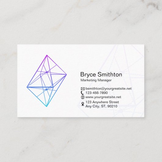 Custom Branded Tech Start-up White Visitekaartje (Achterkant)