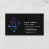 Custom Branded Tech Start-Up Zwart Visitekaartje (Achterkant)