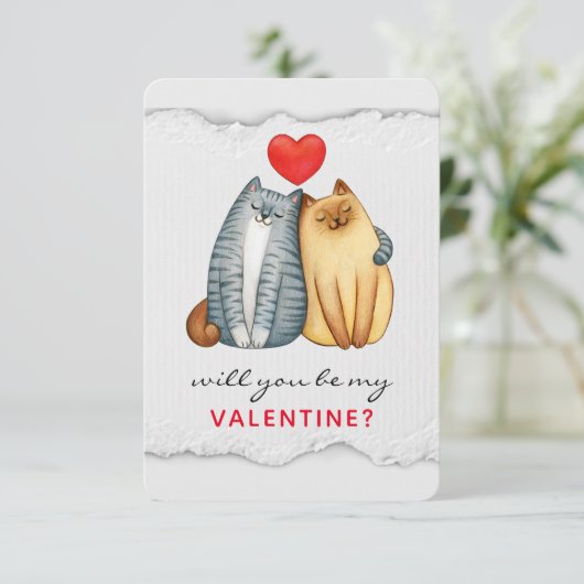 Custom Branded Valentijnsdag Flat Dank u kaart (Staand voorkant)