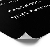 Custom Branded WiFi Netwerk QR Code Zwart Poster (Hoek)