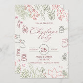 Custom Branded Wit Eenvoudig Kerstfeest Kaart (Voorkant / Achterkant)