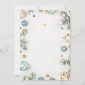 Custom Branded Wit en Blauw Classy Christmas Kaart (Achterkant)