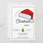 Custom Branded Wit & Zwart Kerstfeest Kaart (Voorkant)