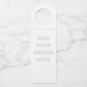 Custom Branded Witte Standaard Matte Flessenhanger (Voorkant)