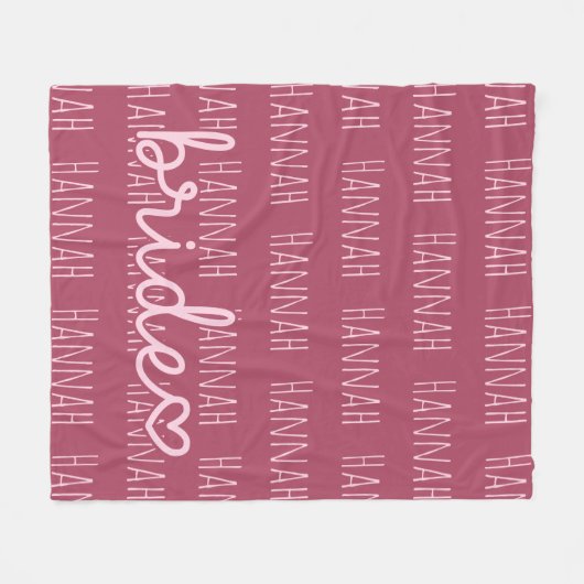 Custom Bridal Blanket Wedding Gift for Bride Fleece Deken (Voorkant (Horizontaal))