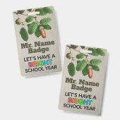 Custom Bright School Badge (Voor- en achterkant)
