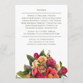 Custom Bright Waterverf Floral Funeral Program Programma (Achterkant)