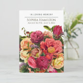 Custom Bright Waterverf Floral Funeral Program Programma (Staand voorkant)