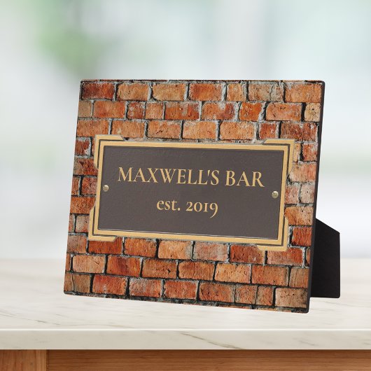 Custom Bronze on Brick Memorial Plaque Fotoplaat