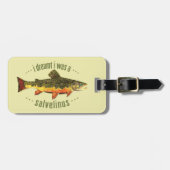 Custom Brook-forel Gevist Bagagelabel (Voorkant horizontaal)