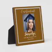 Custom Brown 'Onze Afstuderen 'FOTO Fotoplaat (Voorkant)