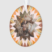 Custom Brown Orange Christmas Star Photo Gift Tree (devant)