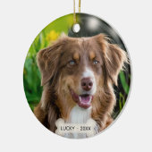 Custom Brown Shepherd Dog Foto Keramisch Ornament (Links)