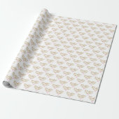Custom bruid en bruidegom bruiloft pastel roze har cadeaupapier (Uitgerold)