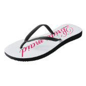 Custom Bruidsmeisje voeg uw eigen huwelijksdatum c Teenslippers (Schuin)