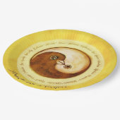 CUSTOM BRUILOFT BORD 9" Gouden YinYang duiven Harm (Gekanteld)