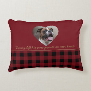 Custom Buffalo Plaid Heart Accent Kussen