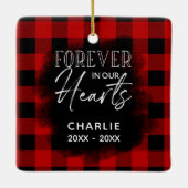 Custom Buffalo Pset Photo Pet Memorial Keramisch Ornament (Achterkant)