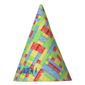 Custom Building Block Birthday Party Hat Feesthoedjes (Rechts)