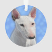 Custom Bull Terrier Dog Foto Ornament (achterkant)