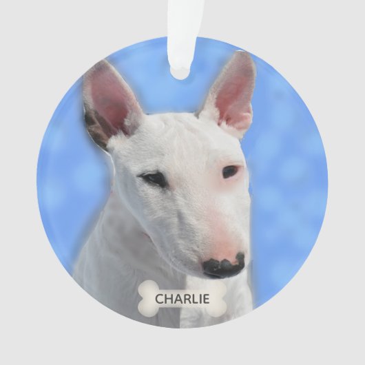 Custom Bull Terrier Dog Foto Ornament (voorkant)