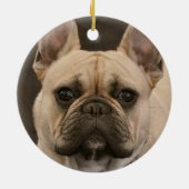 Custom Bulldog hond foto Keramisch Ornament (Achterkant)