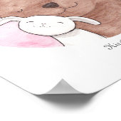 Custom Bunny & Bear Poster Personalized Couple Art (Coin)