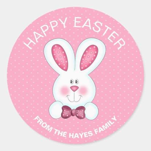 Custom Bunny Rabbit Sticker (Voorkant)