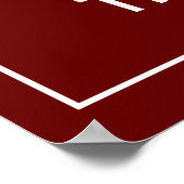 Custom burgundy rouge garder calme mème poster mur (Coin)